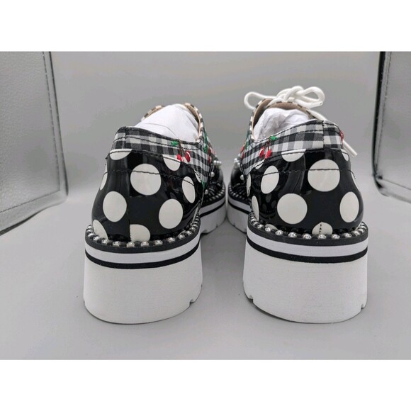 Betsy Johnson Women's Black/White Abbot Oxford Lace Up Shoes Size 5 M - Picture 7 of 11